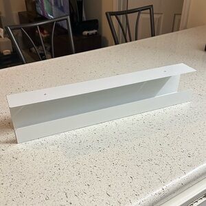 White Metal Under Desk Cable Management Tray